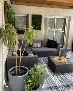 Beliani Huopa Puuvilla Musta 130 X 160 Cm Tangier Cheap