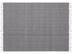 Beliani Huopa Puuvilla Musta 130 X 160 Cm Tangier Cheap