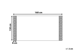 Beliani Huopa Puuvilla Musta 130 X 160 Cm Tangier Cheap