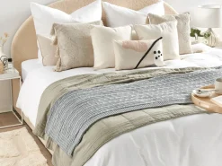 Beliani Huopa Puuvilla Vaaleanharmaa 110 X 180 Cm Anamur Flash Sale