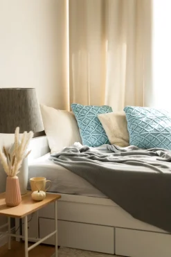 Beliani Huopa Puuvilla Vaaleanharmaa 125 X 150 Cm Nazilli Cheap