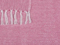 Beliani Huopa Puuvilla Vaaleanpunainen 130 X 160 Cm Tangier Sale