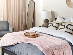 Beliani Huopa Vaaleanpunainen 200 X 220 Cm Bayburt Best