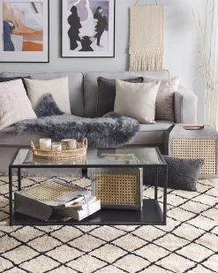 Beliani Huopakori Vaaleanharmaa/Vaalea Puu 3 Kpl Sariot Best