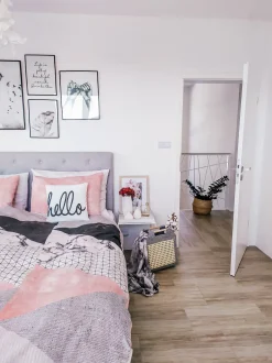 Beliani Huopakori Vaaleanharmaa/Vaalea Puu 3 Kpl Sariot Best