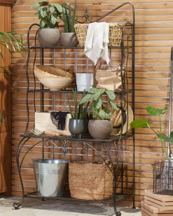 Beliani Hylly Rauta 4 Hyllya Musta Pavona Flash Sale