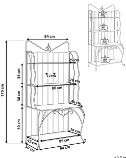 Beliani Hylly Rauta 4 Hyllya Musta Pavona Flash Sale