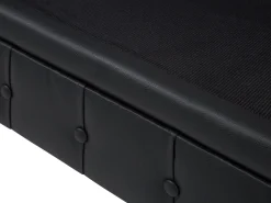 Beliani Iso Musta 3-Istuttava Keinonahkasohva Chesterfield Discount