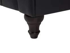 Beliani Iso Musta 3-Istuttava Keinonahkasohva Chesterfield Discount