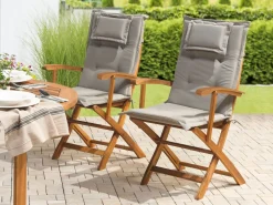 Beliani Istuintyyny 2 Kpl Harmaanruskea Maui Cheap