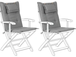 Beliani Istuintyyny 2Kpl Harmaa Maui Cheap