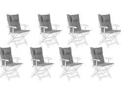 Beliani Istuintyyny Puutarhatuoliin 8 Kpl Harmaa Maui Hot