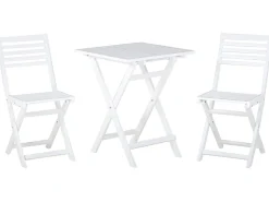 Beliani 2-Istuttava Bistrosetti Akaasia Valkoinen Fiji New