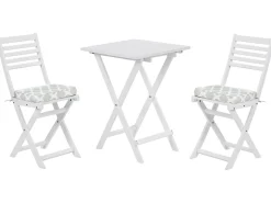 Beliani 2-Istuttava Bistrosetti Akaasia Valkoinen/Mintunvihrea Fiji Store