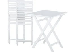 Beliani 2-Istuttava Bistrosetti Akaasia Valkoinen/Keltainen Fiji Shop