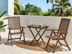 Beliani 2-Istuttava Bistrosetti Akaasia Tumma Puu Amantea Outlet