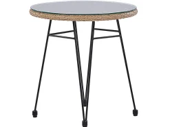 Beliani 2-Istuttava Bistrosetti Polyrottinki Luonnonvari Tropea Ii Flash Sale