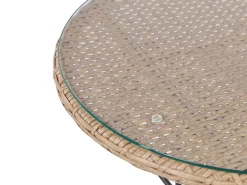 Beliani 2-Istuttava Bistrosetti Polyrottinki Luonnonvari Tropea Ii Flash Sale