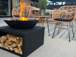 Beliani 2-Istuttava Bistrosetti Polyrottinki Luonnonvari Tropea Ii Flash Sale