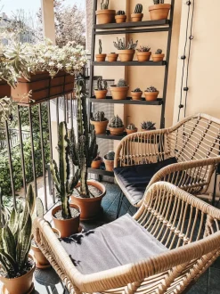 Beliani 2-Istuttava Bistrosetti Polyrottinki Luonnonvari Tropea Ii Flash Sale