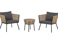 Beliani 2-Istuttava Bistrosetti Polyrottinki Vaaleanruskea Gargano Best