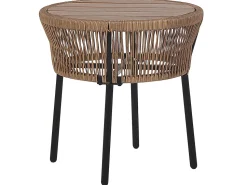 Beliani 2-Istuttava Bistrosetti Polyrottinki Vaaleanruskea Gargano Best