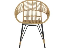 Beliani 2-Istuttava Bistrosetti Polyrottinki Luonnonvari/Musta Pellaro Fashion