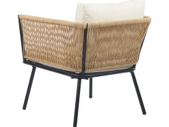 Beliani 2-Istuttava Bistrosetti Polyrottinki Luonnonvari Gargano Clearance