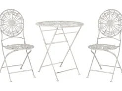 Beliani 2-Istuttava Bistrosetti Rauta Valkoinen Scafa Flash Sale