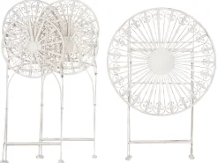 Beliani 2-Istuttava Bistrosetti Rauta Valkoinen Scafa Flash Sale