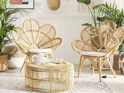 Beliani 2-Istuttava Bistrosetti Rottinki Luonnonvari Florentine/Limni New