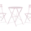Beliani 2-Istuttava Bistrosetti Teras Pastellipinkki Fiori Sale