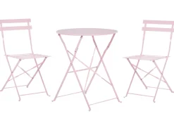Beliani 2-Istuttava Bistrosetti Teras Pastellipinkki Fiori Sale