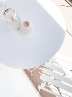 Beliani 2-Istuttava Bistrosetti Teras Valkoinen Fiori Store