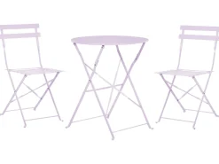 Beliani 2-Istuttava Bistrosetti Teras Violetti Fiori Flash Sale