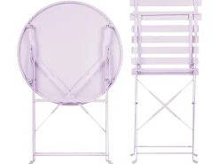 Beliani 2-Istuttava Bistrosetti Teras Violetti Fiori Flash Sale