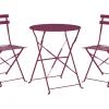 Beliani 2-Istuttava Bistrosetti Teras Viininpunainen Fiori Shop