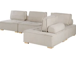 Beliani 4-Istuttava Kulmamoduulisohva Beige Tibro Online