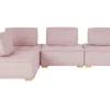 Beliani 4-Istuttava Kulmamoduulisohva Vaaleanpunainen Tibro Store