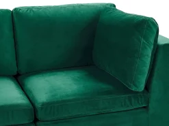 Beliani 6-Istuttava Kulmasohva Ja Rahi Sametti Oikeak. Vihrea Evja Cheap