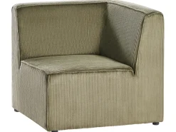 Beliani 4-Istuttava Kulmasohva Ja Rahi Vakosametti Oikeak. Tummanvihrea Lemvig Sale