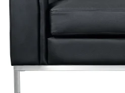 Beliani 5-Istuttava Kulmasohva Ja Rahi Nahka Vasenk. Musta Oslo Online