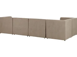 Beliani 5-Istuttava Kulmasohva Ja Rahi Vakosametti Oikeak. Ruskeanharmaa Lemvig Clearance