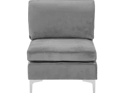 Beliani 4-Istuttava Kulmasohva Ja Rahi Sametti Oikeak. Harmaa Evja Cheap