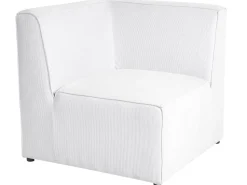 Beliani 4-Istuttava Kulmasohva Ja Rahi Vakosametti Oikeak. Luonnonvalkoinen Lemvig Clearance