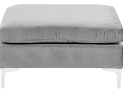 Beliani 5-Istuttava Kulmasohva Ja Rahi Sametti Vasenk. Harmaa Evja Fashion