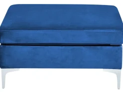 Beliani 4-Istuttava Kulmasohva Ja Rahi Sametti Vasenk. Laivastonsininen Evja Cheap