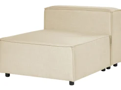 Beliani 2-Istuttava Kulmasohva Ja Rahi Pellava Vasenk. Beige Aprica Flash Sale