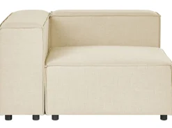 Beliani 2-Istuttava Kulmasohva Ja Rahi Pellava Vasenk. Beige Aprica Flash Sale