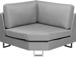 Beliani 6-Istuttava Kulmasohva Kangas Vasenk. Vaaleanharmaa Stockholm Sale